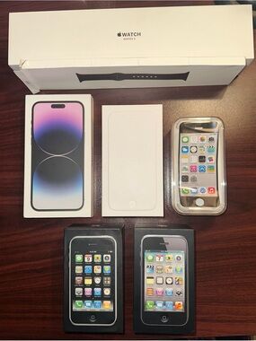 Apple iPhone and Apple Watch Series 3 Empty Retail Box Mixed Lot